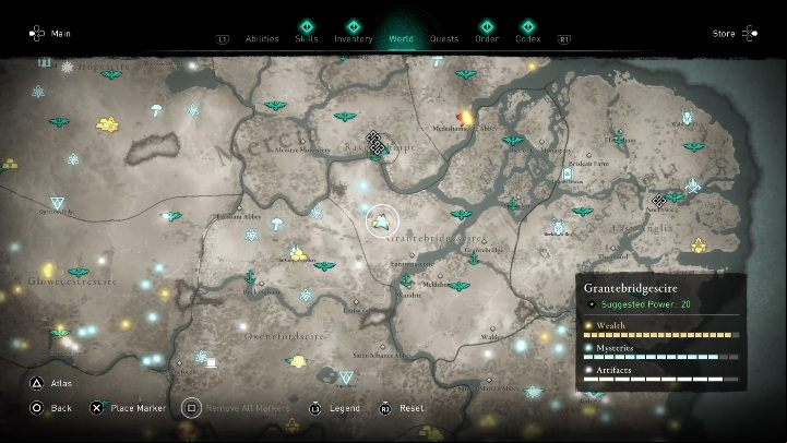 You will find the treasure map in the western part of the region - Assassins Creed Valhalla: Treasure Map - Grantebridgescire secrets, locations - Grantebridgescire - Assassins Creed Valhalla Guide and Walkthrough