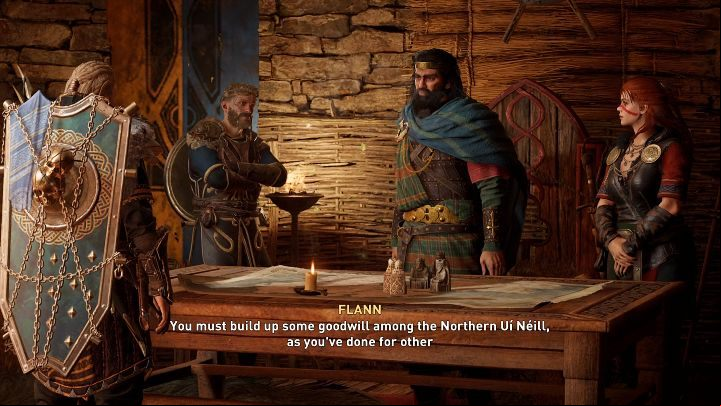 Flann asks Eivor for help in gaining the favor of the kings of Ulster, so you will have to complete several minor tasks for the rulers of the surrounding kingdoms - AC Valhalla Wrath of the Druids: The Northern Reach - Walkthrough - Assassins Creed Valhalla Guide and Walkthrough