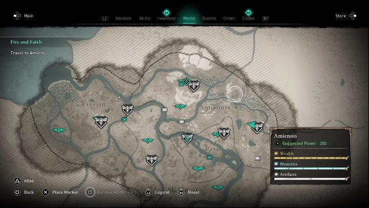 Continue the mission in Amiens, in the Amienois region - AC Valhalla Siege of Paris: Fire and Faith - Main missions - Assassins Creed Valhalla Guide and Walkthrough