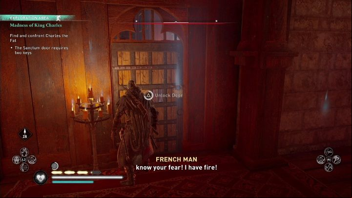 With it, head to the next locked door - AC Valhalla Siege of Paris: The Madness of King Charles - Main missions - Assassins Creed Valhalla Guide and Walkthrough