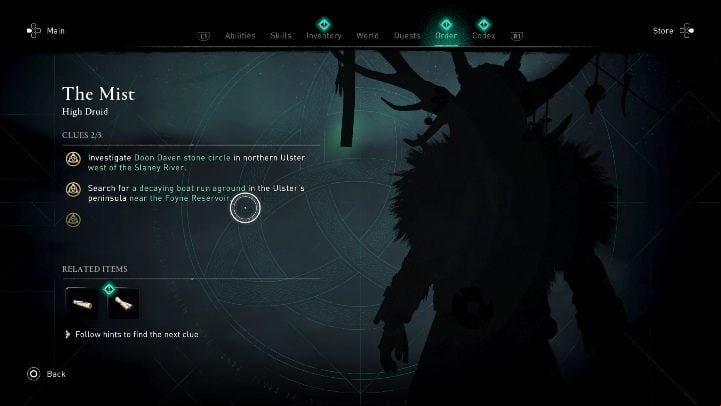Mist (Trian, he of the stone circles) does not connect to story quests - AC Valhalla Wrath of the Druids: Children of Danu - all clues, all , list - Basics - Assassins Creed Valhalla Guide and Walkthrough
