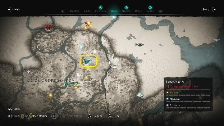 In the place marked in the picture above, you will encounter women who have locked themselves in a small brick church - Assassins Creed Valhalla: Sisters of the Axe - Ledecestrescire - Assassins Creed Valhalla Guide and Walkthrough
