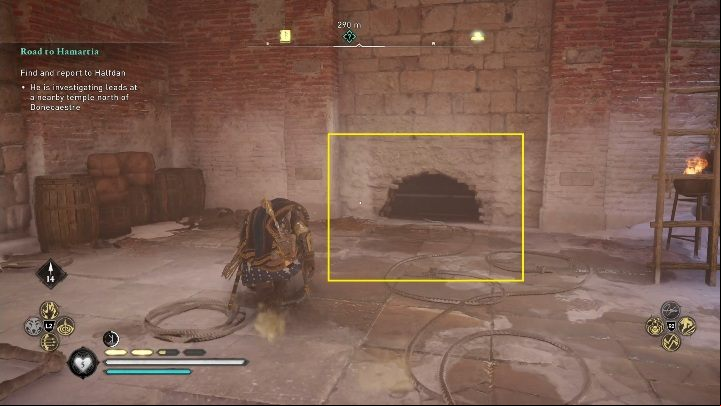 Then look at the wall on the right - Assassins Creed Valhalla: Abilities - Eurvicscire, Secrets, Locations - Eurvicscire - Assassins Creed Valhalla Guide and Walkthrough