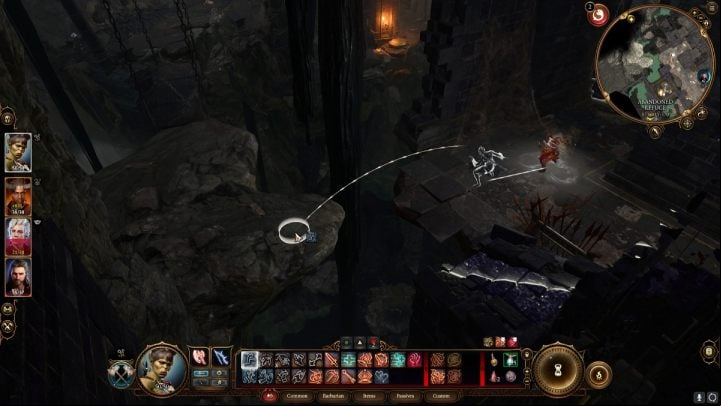 Jump over the abyss and keep going until you reach the stairs and the next levers - Baldurs Gate 3: Grymforge in BG3 - walkthrough - Act 1 - Baldurs Gate 3 Guide, Walkthrough