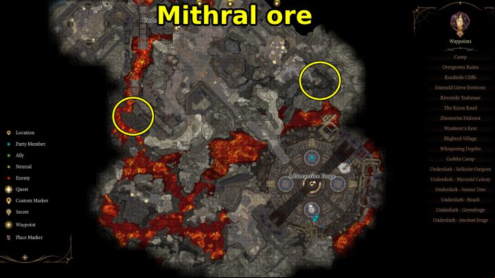 You can find Mithral ore in 2 places - Baldurs Gate 3: Grymforge in BG3 - walkthrough - Act 1 - Baldurs Gate 3 Guide, Walkthrough