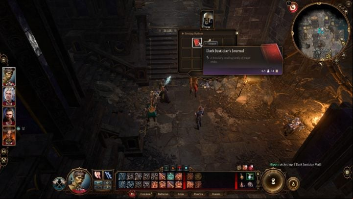 You will find the journal next to the skeleton, not far from the boat you used to get to the forge - Baldurs Gate 3: Grymforge in BG3 - walkthrough - Act 1 - Baldurs Gate 3 Guide, Walkthrough