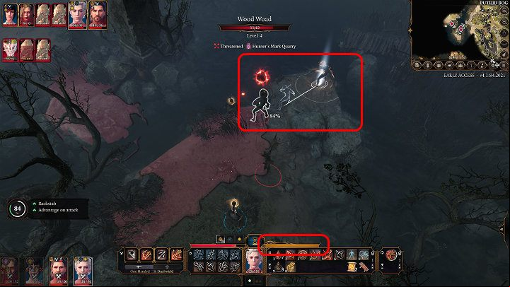 Your character's movement bar is located just above the quick access to action and spells bar and is marked in Orange - Baldurs Gate 3: Combat - turns, action points, mechanics - Basics - Baldurs Gate 3 Guide, Walkthrough