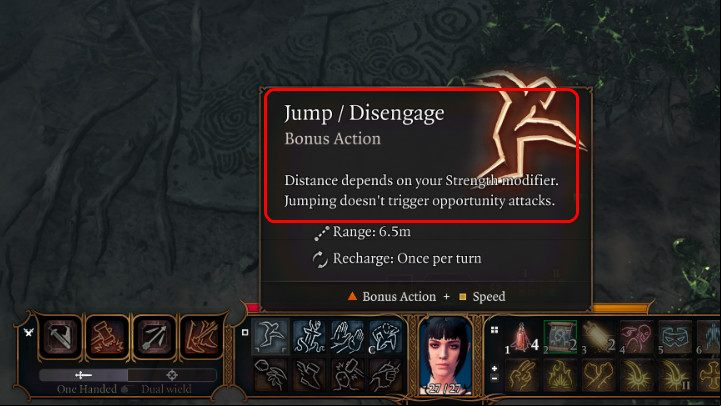 An attack of opportunity happens when an enemy leaves the player zone without using the Disengage option - Baldurs Gate 3: Combat - turns, action points, mechanics - Basics - Baldurs Gate 3 Guide, Walkthrough