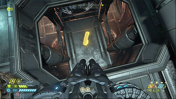 You can reach the area with the question mark from the above - Doom Eternal: The question mark in the Fortress of Doom - how can I reach it? - Collectibles and exploration - Doom Eternal Guide