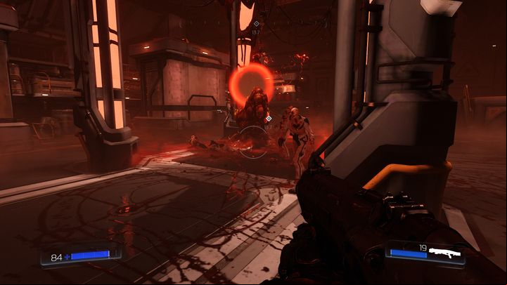 Your next objective is to destroy the Gore Nest in the nearby room - Doom: The UAC Walkthrough - Walkthrough - Doom Game Guide & Walkthrough