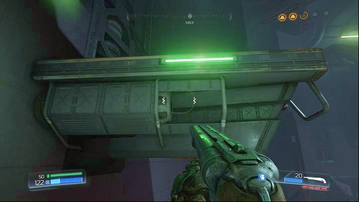 Now use one of the sidewalks to get slightly higher - Doom: All secrets in Argent Energy Tower - Secrets - Doom Game Guide & Walkthrough