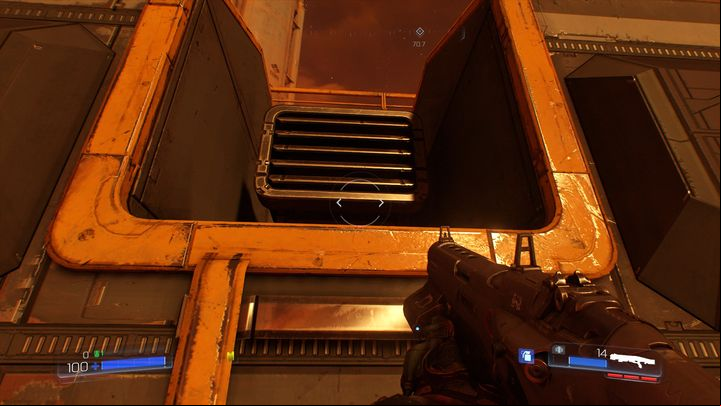 There will be a point in which you can climb on the roof - Doom: Resource Operations Walkthrough - Walkthrough - Doom Game Guide & Walkthrough