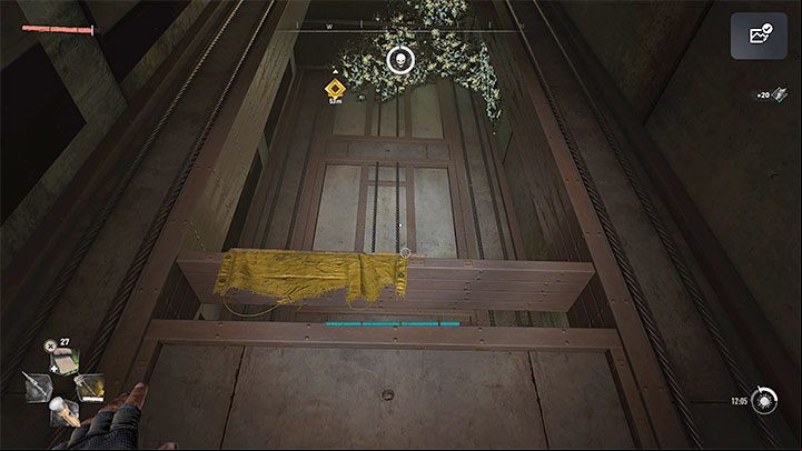 Part of the climb takes place inside the building and involves climbing to the top of an elevator shaft - Dying Light 2: Nightrunners - walkthrough - Story quest - Dying Light 2 Guide