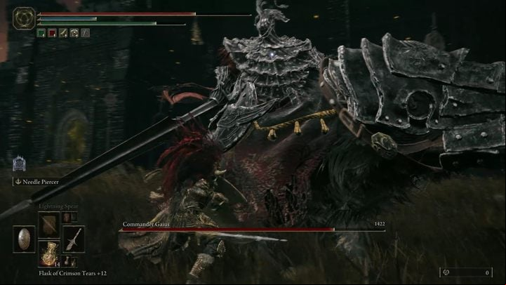 The rider's lance attacks are quite predictable, consisting of simple swings and thrusts - Shadow of the Erdtree: How to beat Commander Gaius? - Main bosses - Elden Ring Guide