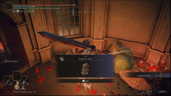 The reward for completing the questline is Daedicar's Woe - Elden Ring: Rya / Zorayas - walkthrough - Quests - Elden Ring Guide