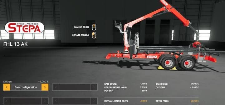 There is one additional model that allows you to transport and load bales - Stepa FHL 13 AK - Farming Simulator 19: Baling technology, hay - List of vehicles and machines - Farming Simulator 19 Guide and Tips