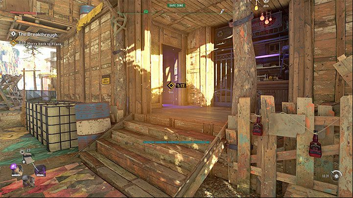 After you get the herbs, you have to go back to Frank - the new time limit is 2 and a half minutes - Dying Light 2: Help Frank or chase the truck? The Breakthrough - Important Choices - Dying Light 2 Guide