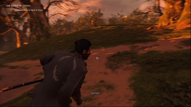 After defeating the opponents, look for tracks on sand - Ghost of Tsushima: The Terror of Otsuna walkthrough, An Ishikawa Tale - An Ishikawa Tale - Ghost of Tsushima Guide, Walkthrough