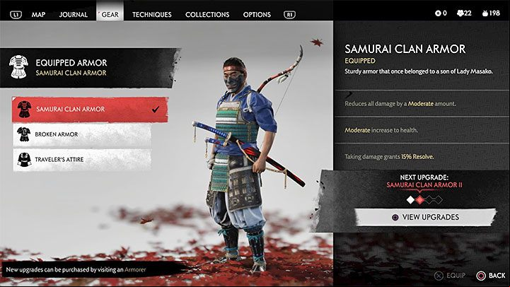 Samurai Clan Armor is useful in direct confrontations - Ghost of Tsushima: Best starting armor - Basics - Ghost of Tsushima Guide, Walkthrough