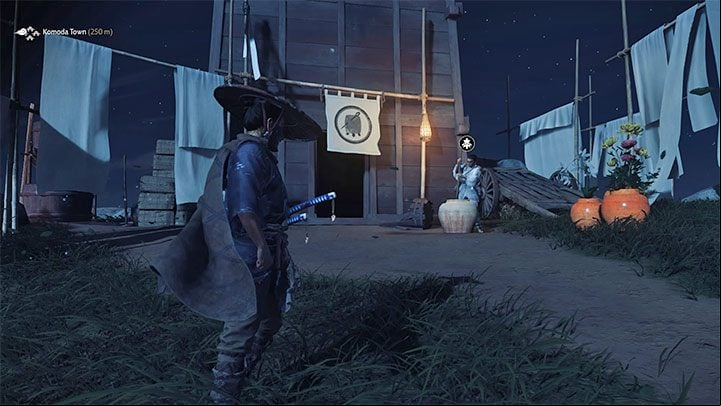 White Dye Merchant can be found in the first region of the game world, Izuhara - Ghost of Tsushima: How to unlock Monochrome Masters? - Trophy guide - Ghost of Tsushima Guide, Walkthrough
