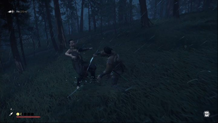 While traveling around the game world, you can witness random events, such as hunters fighting wild animals - Ghost of Tsushima: World exploration - Basics - Ghost of Tsushima Guide, Walkthrough