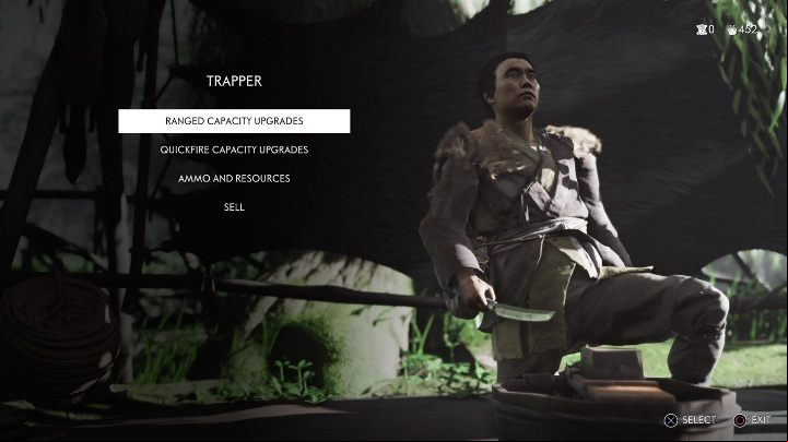 Trapper offers the following items / services - Ghost of Tsushima: Merchants types - Basics - Ghost of Tsushima Guide, Walkthrough