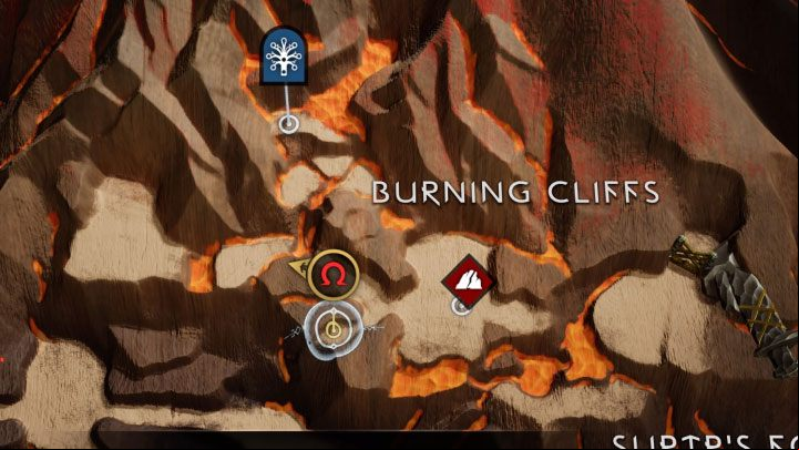 2 - God of War Ragnarok: Burning Cliffs, Muspelheim - secrets, collectibles - Muspelheim - God of War Ragnarok Guide