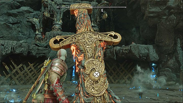 To unlock the second Crucible quest, interact with the new sword - it will appear in the same location where the runic chest was - God of War Ragnarok: The Crucible, The Final Challenges - walkthrough - Favors - Muspelheim - God of War Ragnarok Guide