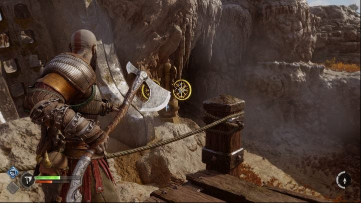The next target is by the broken bridge - God of War Ragnarok: Aurvangar Wetlands, Svartalfheim - secrets, collectibles - Svartalfheim - God of War Ragnarok Guide