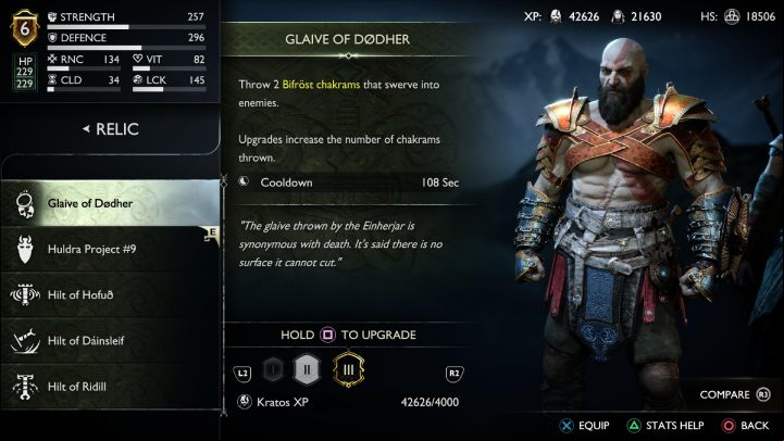 When activated, this relic fires 2 Bifrost projectiles that home towards the opponent - God of War Ragnarok: Relics and Hilts - Character development - God of War Ragnarok Guide