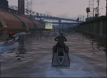 Suit and a water scooter sounds great together... doesnt it?. - GTA 5: Sea Races map - Activities - GTA 5 Guide