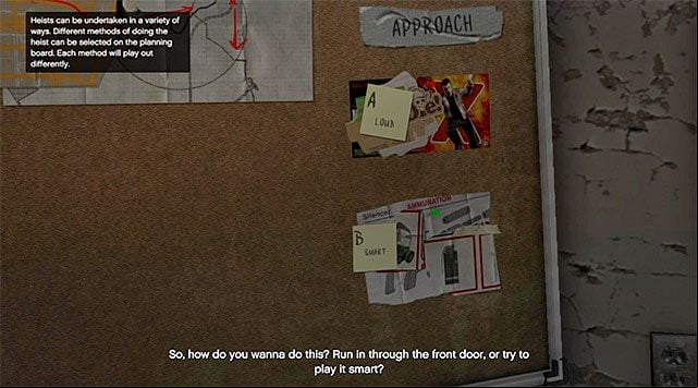 The moment when you choose your modus operandi - GTA 5: Casing the Jewel Store walkthrough - Main missions - GTA 5 Guide