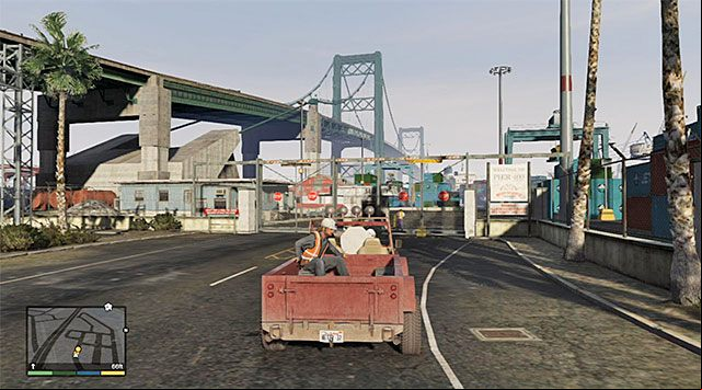 The ports entry gate - GTA 5: Scouting the Port walkthrough - Main missions - GTA 5 Guide