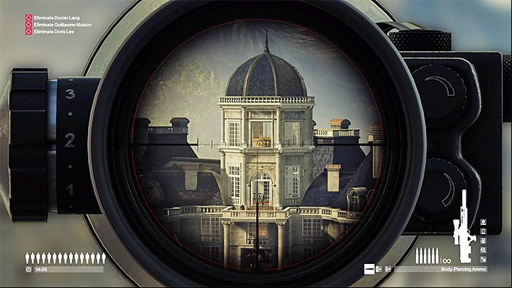 1) A room with chandelier - all three can meet here - Hitman 2: The Last Yardbird, Himmelstein - walkthrough, map of the bonus mission - Bonus missions - Hitman 2 Guide