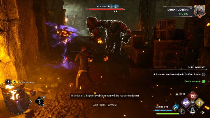 After a short cut-scene featuring Ranrok, a battle against a troll and a few smaller enemies will ensue - Hogwarts Legacy: Lodgoks Loyalty - Main quests - Hogwarts Legacy Guide