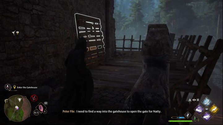 On the way, you will notice a small wooden barricade - Hogwarts Legacy: The High Keep - Main quests - Hogwarts Legacy Guide
