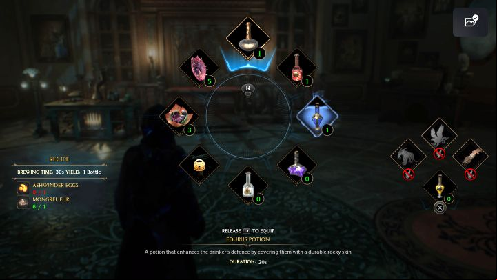 Save the game so you don't waste the 2 potions by accident - Hogwarts Legacy: Professor Sharps Assignment 1 - Assignment - Hogwarts Legacy Guide