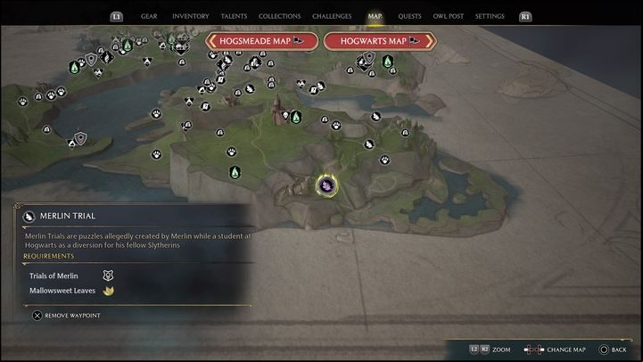 Interactive map link: Merlin Trial - Clagmar Coast #4 - Hogwarts Legacy: Clagmar Coast - all Merlin Trials - Merlins Trials - Hogwarts Legacy Guide