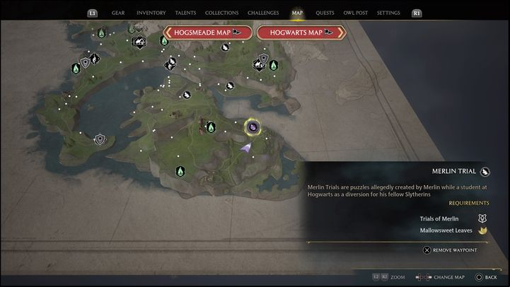 Interactive map link: Merlin Trial - Clagmar Coast #2 - Hogwarts Legacy: Clagmar Coast - all Merlin Trials - Merlins Trials - Hogwarts Legacy Guide