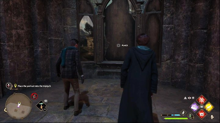 Go back to the crypt and put the canvas in the triptych - Hogwarts Legacy: In the Shadow of the Mine - Main quests - Hogwarts Legacy Guide