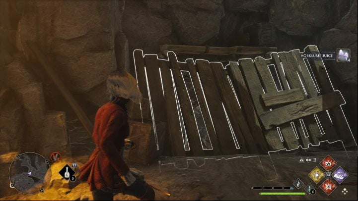 Follow the linear path and jump to the other side near the wall with torches - Hogwarts Legacy: Forbidden Forest - Collection Chests - Collection Chests - Hogwarts Legacy Guide