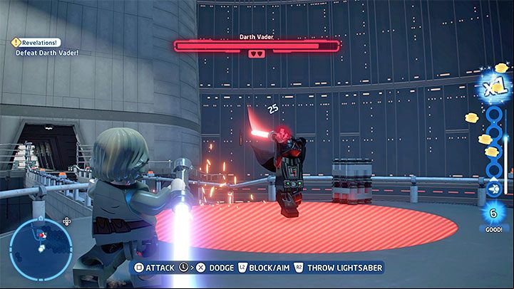 Time for the last, third phase of the fight with Vader - LEGO Skywalker Saga: Revelations! - walkthrough - Episode 5 - The Empire Strikes Back - LEGO Skywalker Saga Guide