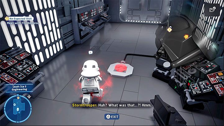 In one of the following areas you must mind control the stormtrooper from a side room (picture 1) - LEGO Skywalker Saga: Fulfill Your Destiny - walkthrough - Episode 6 - Return of the Jedi - LEGO Skywalker Saga Guide