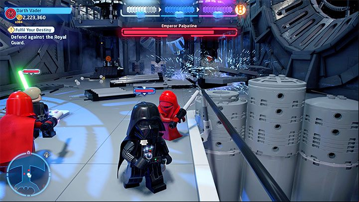 The Emperor will be calling in reinforcements during the fight - LEGO Skywalker Saga: Fulfill Your Destiny - walkthrough - Episode 6 - Return of the Jedi - LEGO Skywalker Saga Guide
