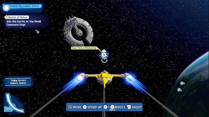 After winning the battle against the army of droids, the action will move into space - LEGO Skywalker Saga: Now This is Podracing - walkthrough - Episode 1 - The Phantom Menace - LEGO Skywalker Saga Guide
