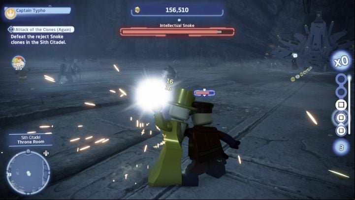 The 2nd clone is best killed in melee combat - LEGO Skywalker Saga: Attack of the Clones Again - walkthrough - Exegol - Sith Citadel - LEGO Skywalker Saga Guide