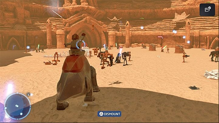After dealing with the large monsters, you will advance to the second part of the battle - LEGO Skywalker Saga: Petranaki Panic - walkthrough - Episode 2 - Attack of the Clones - LEGO Skywalker Saga Guide