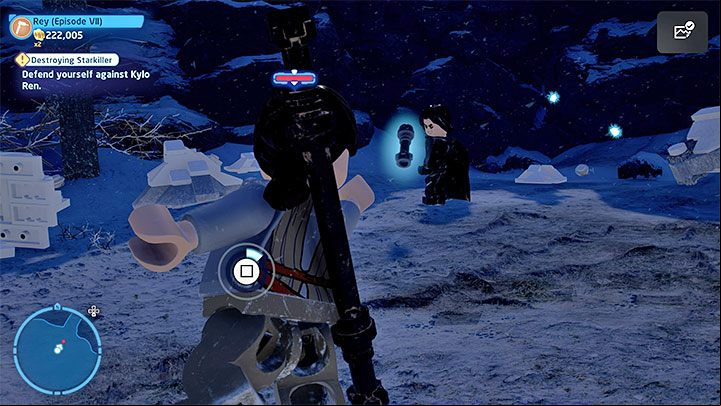 Ultimately, you will reach the place where the second part of the fight with Kylo Ren takes place - LEGO Skywalker Saga: Kylo Ren - boss, how to beat? - Bosses - LEGO Skywalker Saga Guide