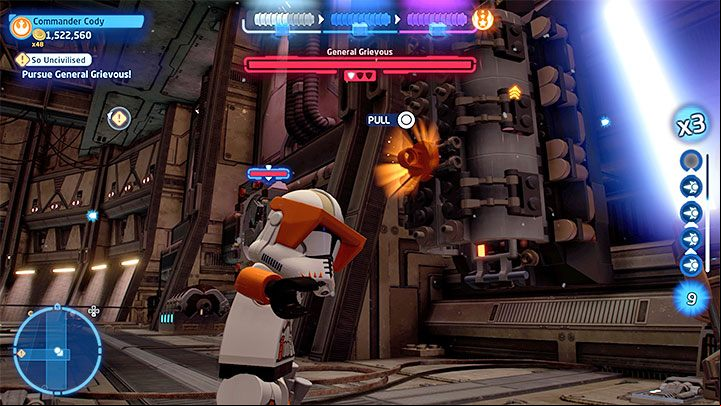 After defeating Grievous for the second time deal with the weak droids around you - LEGO Skywalker Saga: General Grievous - boss, how to beat? - Bosses - LEGO Skywalker Saga Guide