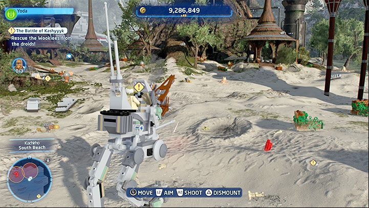 After landing on the beach you'll be tasked with saving three Wookiees from the droids - LEGO Skywalker Saga: Droid Attack on the Wookiees - walkthrough - Episode 3 - Revenge of the Sith - LEGO Skywalker Saga Guide